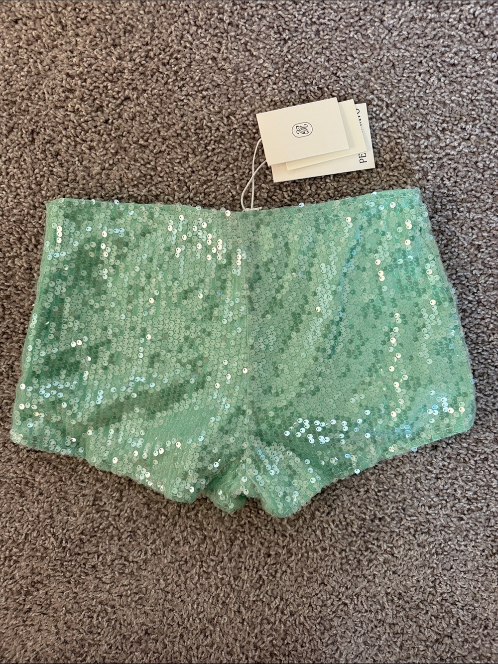 Peppermayo Sequin Mini Shorts - Picture 2 of 2